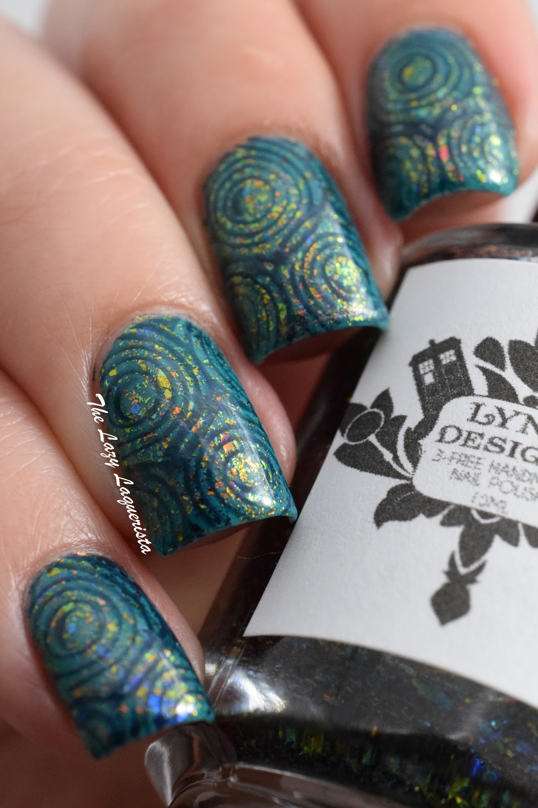 Manicure Manifesto Abstract Peacock Nail Stamping