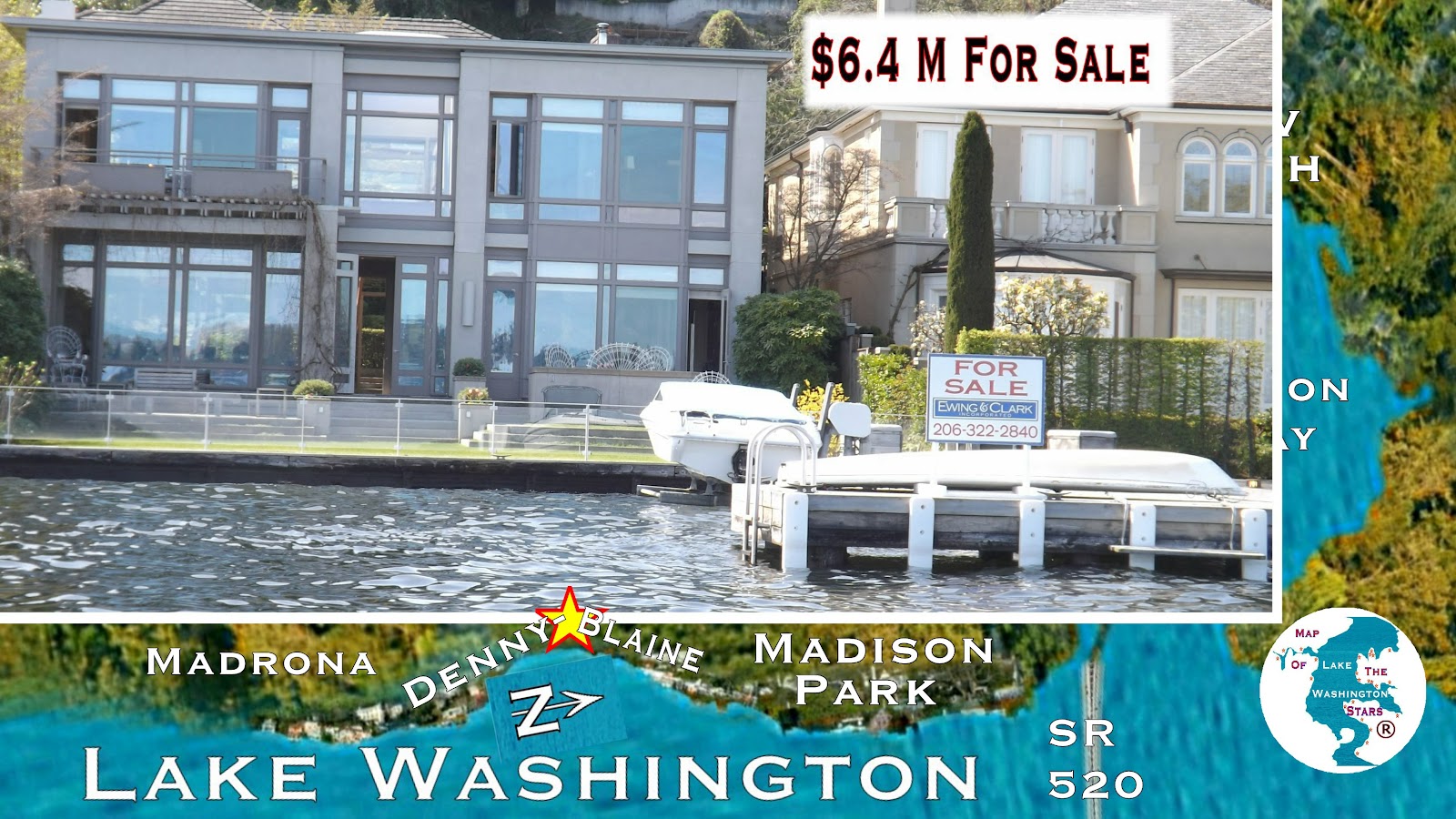 Lake Washington Cruising North DennyBlaine Waterfront Mansions