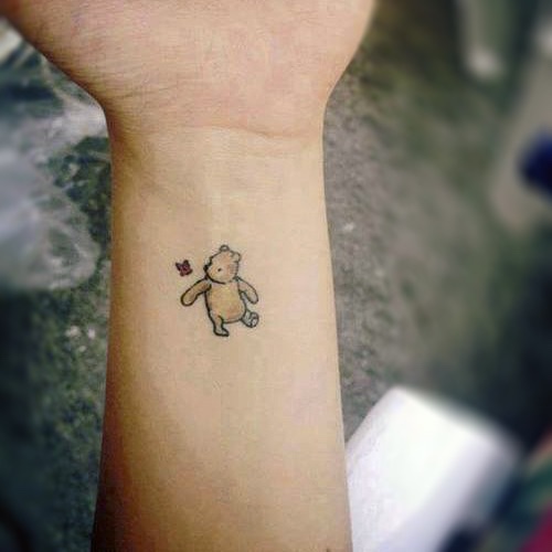Cute Bear Tattoo on Hand