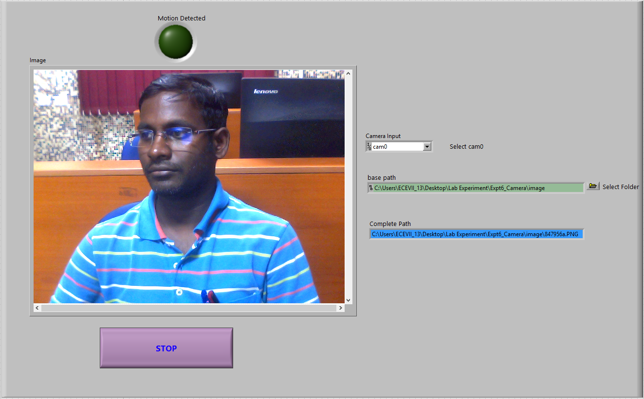 Tech Lab Interface PIR Motion Sensor and USB Camera with LabVIEW.