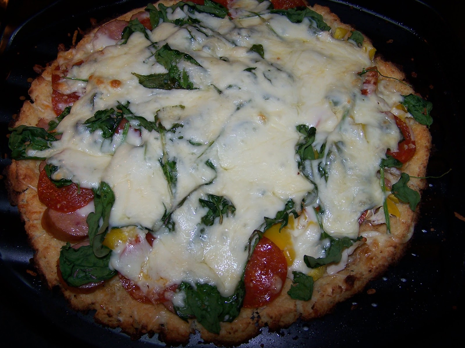 Skinny Low Carb Cauliflower Crust Pizza, GF, DF - Skinny GF Chef ...