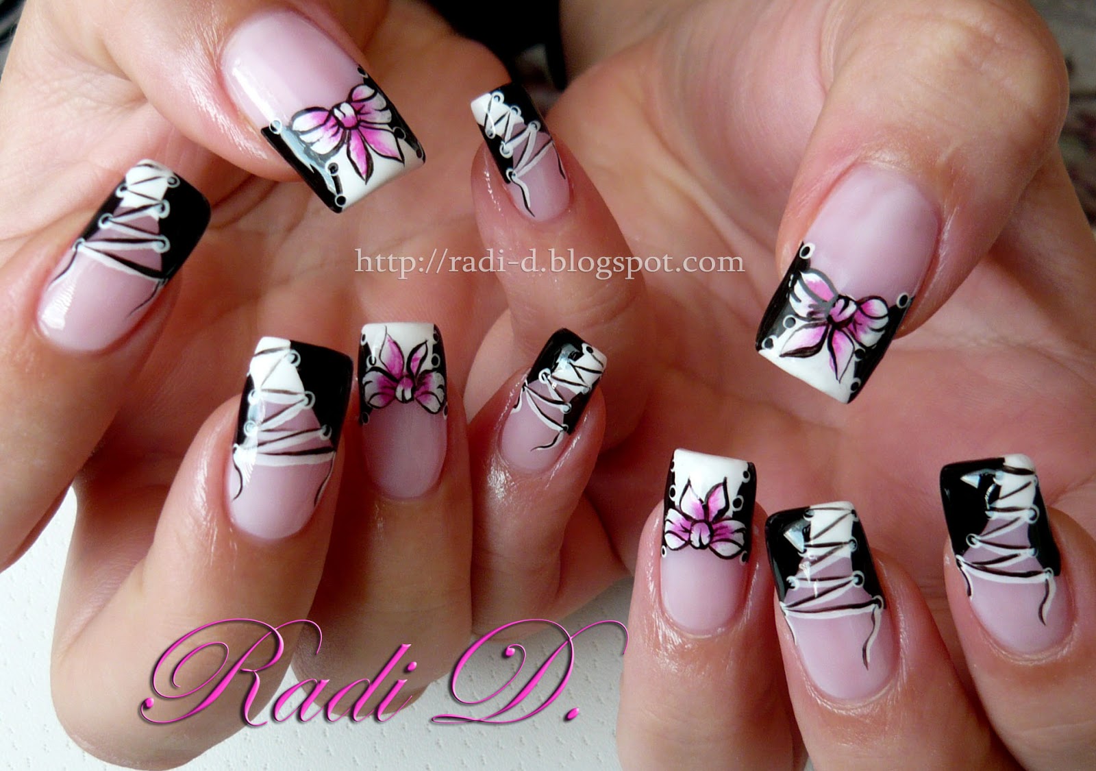 It`s all about nails: Corset and One Stroke Bow