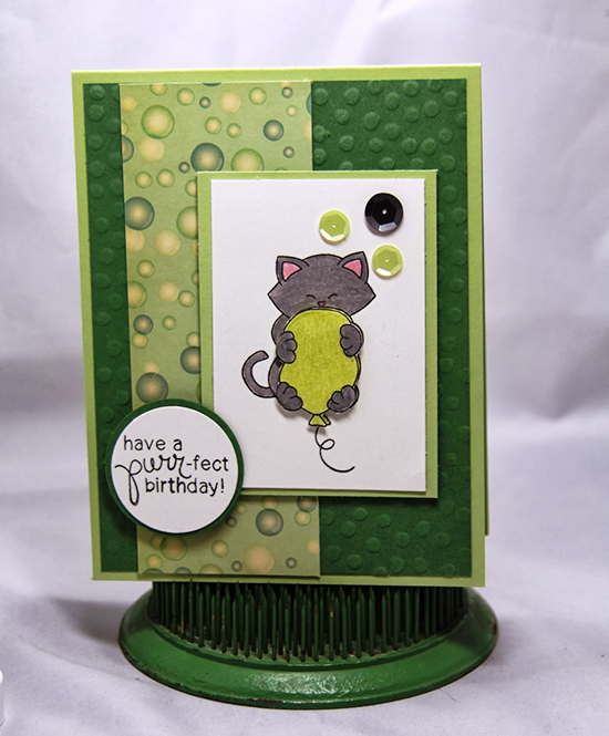 Cat Birthday Card by Donna Idlet for Newton's Nook Designs inky Paws Challenge