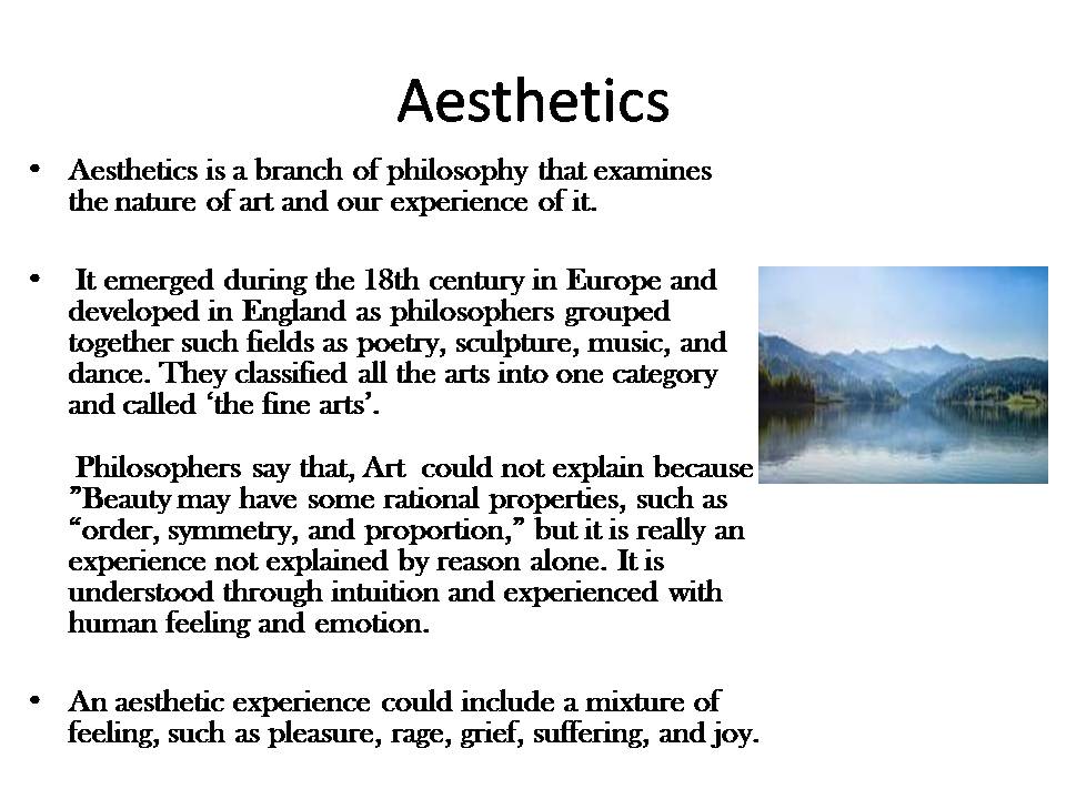 aesthetic essay examples concept of aesthetics