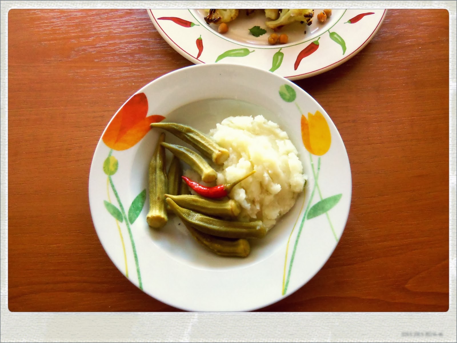 You've Got Meal! Cauliflower with Jerusalem Artichoke Puree and Pickled Okra You've Got Meal!