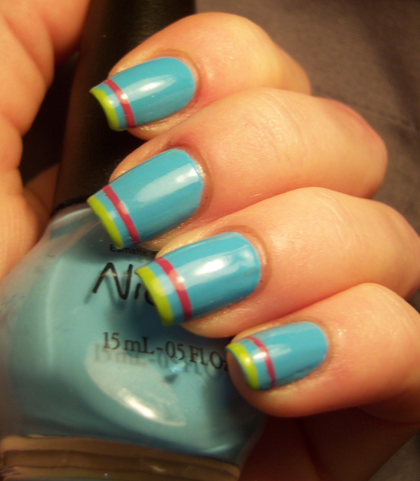 Clearance Bin Polish: NOTD: Striped Summer Nails