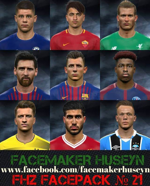 Fhz Facepack No 21 Pes 2017 Patch Pes New Patch Pro Evolution Soccer