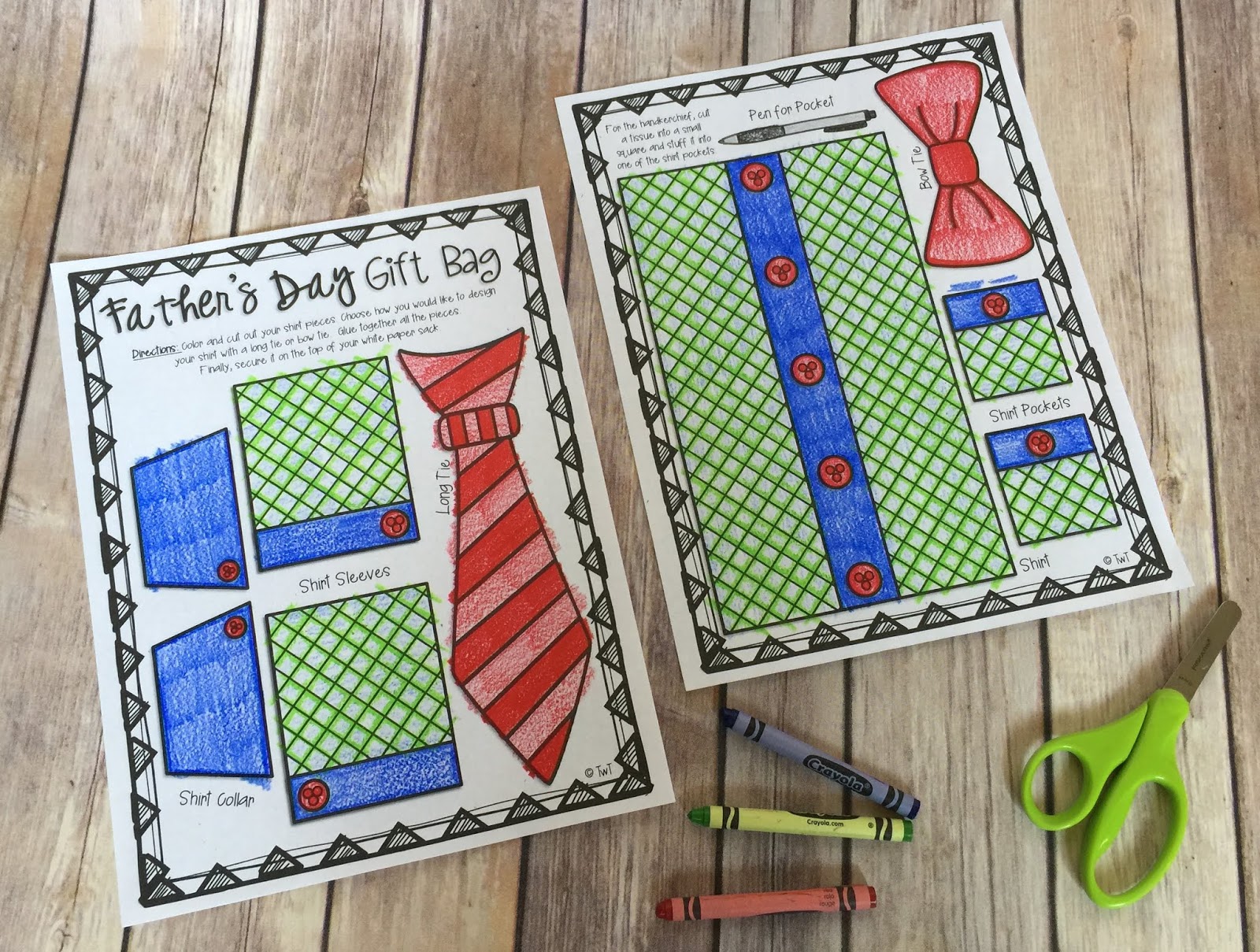 Teaching With Terhune Father's Day Gift Bag Craft