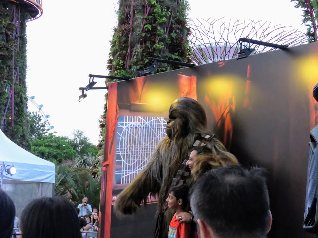 Chewbacca at the May the 4th Be With You Star Wars celebration at Gardens by the Bay in Singapore