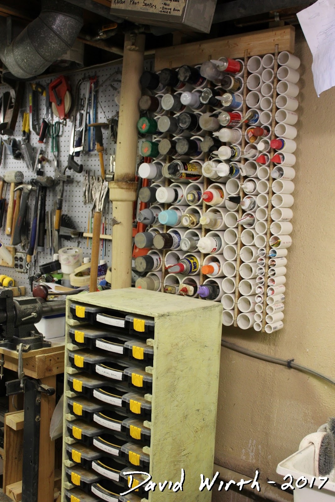 PVC Pipe Shelf - Paint Can, Glue Organize Wall Rack