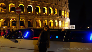 Parada no Coliseu durante o passeio de Limousine