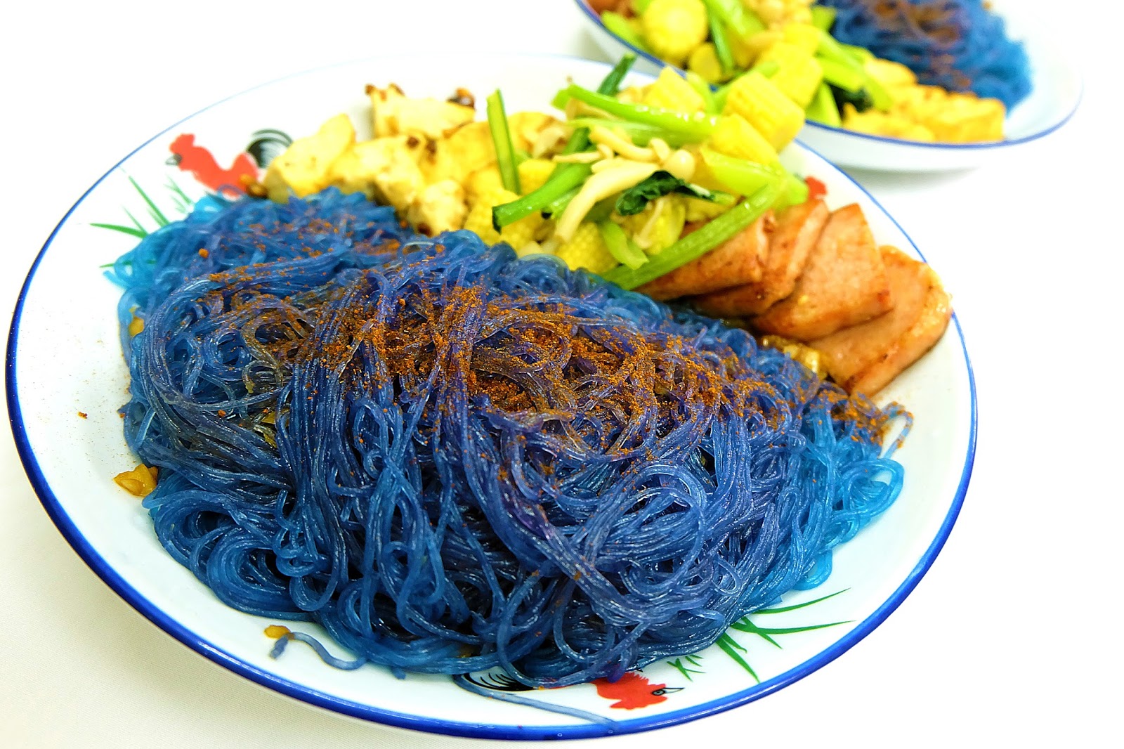 Blue Pea Flower Rice and Vermicelli myeverydaymeal