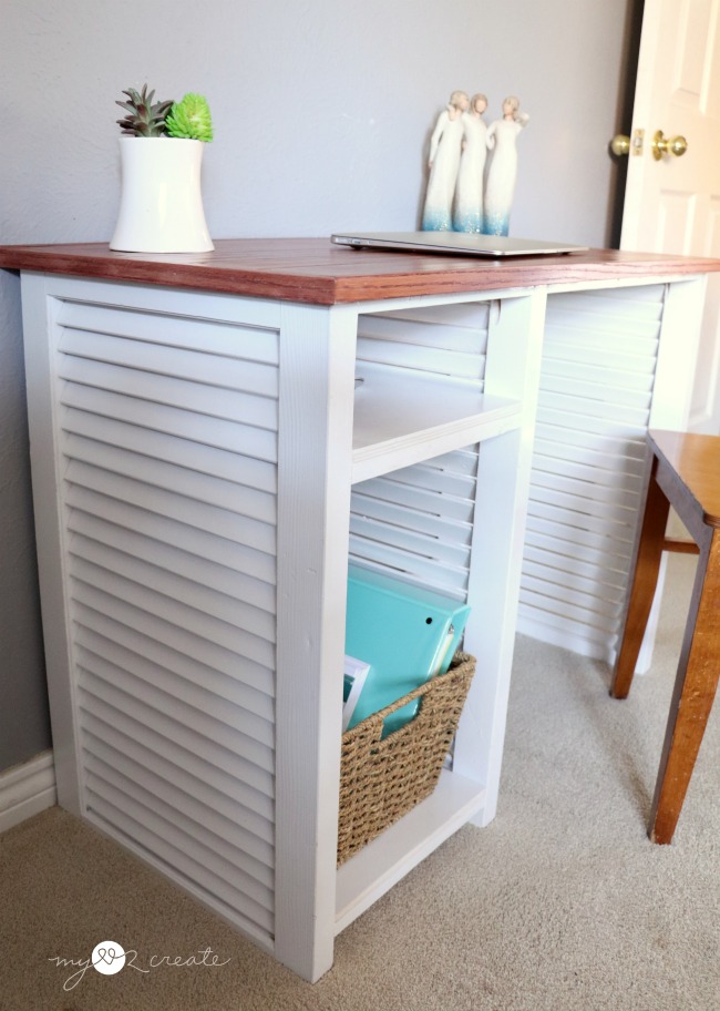 repurposed shutter desk my love 2 create