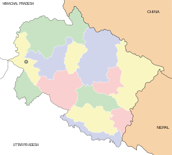 Map Uttarakhand