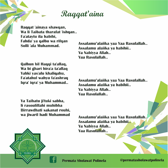 Lirik Lagu Roqqot Aina 3 Bahasa