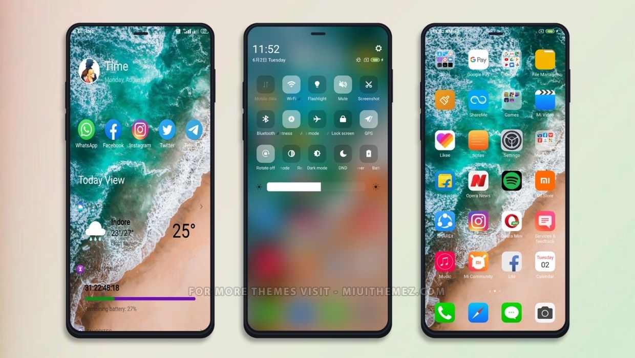 Time v12 MIUI Theme with iOS Design