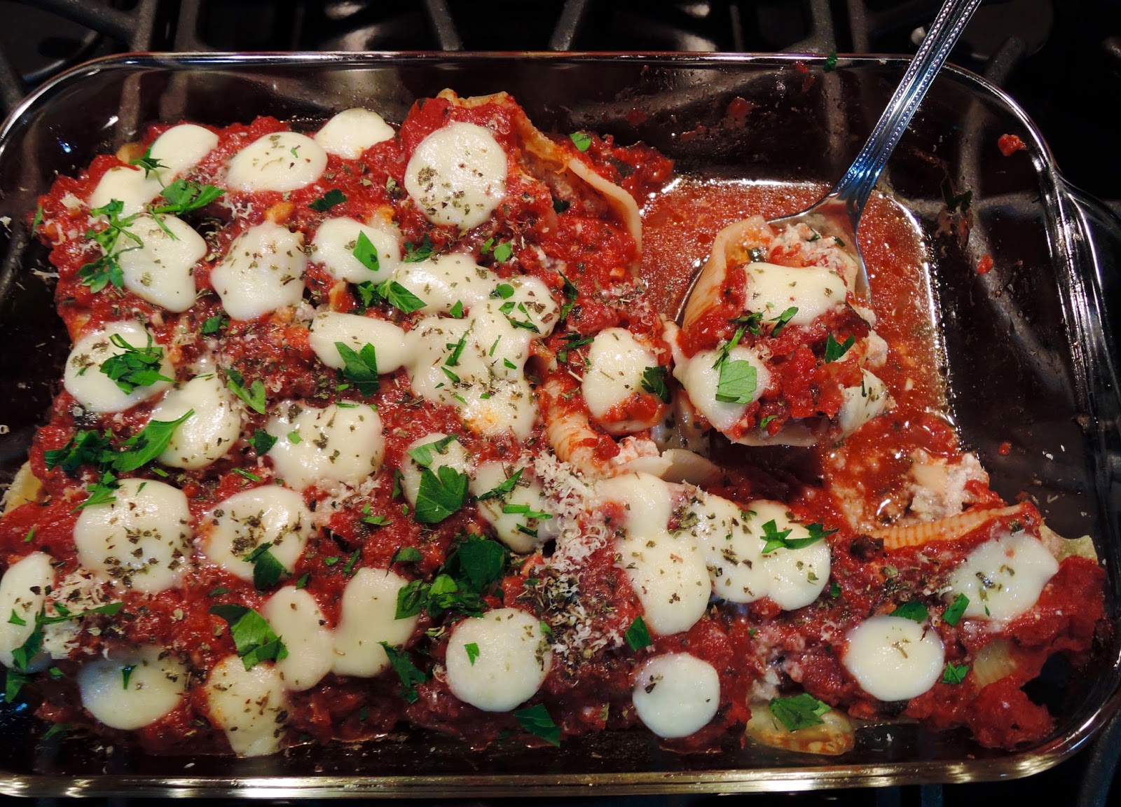The Briny Lemon PorkStuffed Shells with Red Wine Marinara