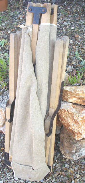 Ancien Lit De Camp Guerre Ww1 Ww2 En Toile Militaire Et Bois | 2nde
