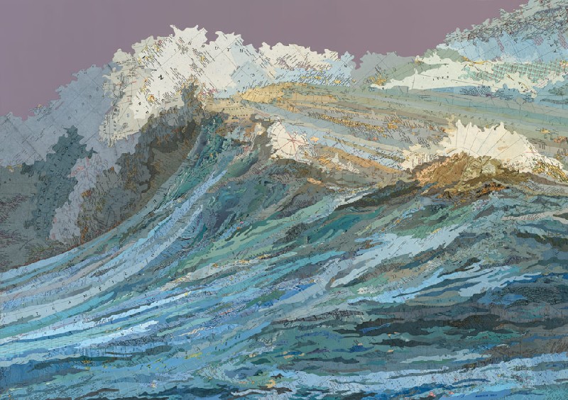 Pinzellades al món Pintant sobre mapes Matthew Cusick / Pintando