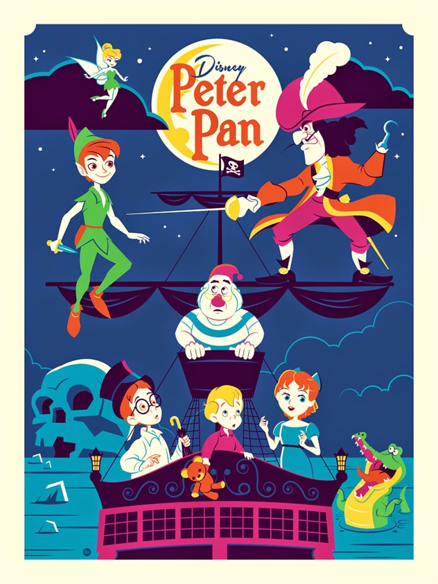 Peter Pan “Greetings from Skull Rock” Disney Screen Print by Dave Perillo.jpg
