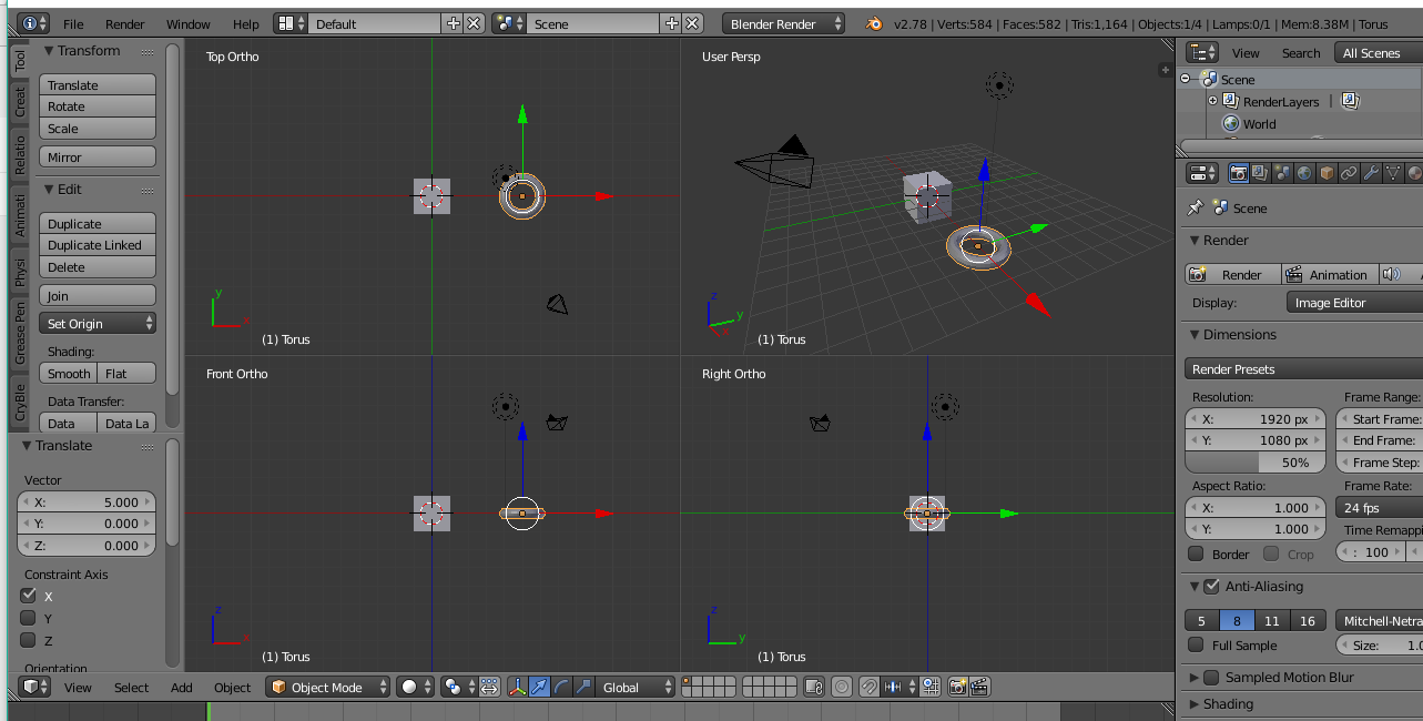 Camera View Blender DELOREAN