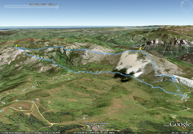 Rutas Montaña Asturias: Mapa de la ruta