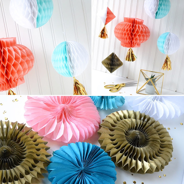 Aly Dosdall: honeycomb paper party decorations