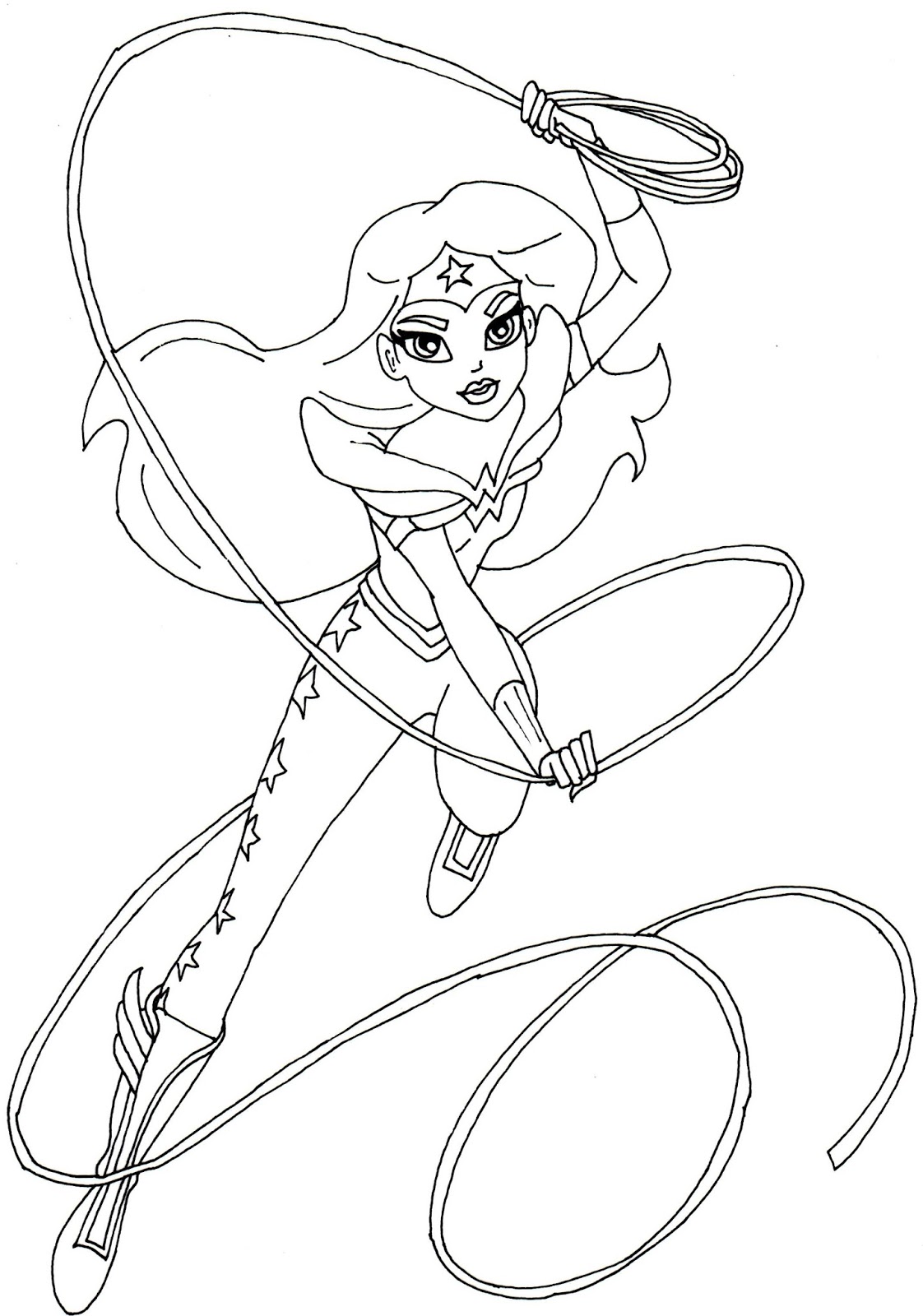 Free Printable Super Hero High Coloring Pages: Wonder Woman Super Hero