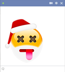 X-Eyes Santa Emoji Sticker