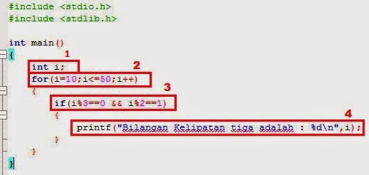 Tugas Terstruktur ( 2. Mencetak bilangan ganjil kelipatan tiga antara ...