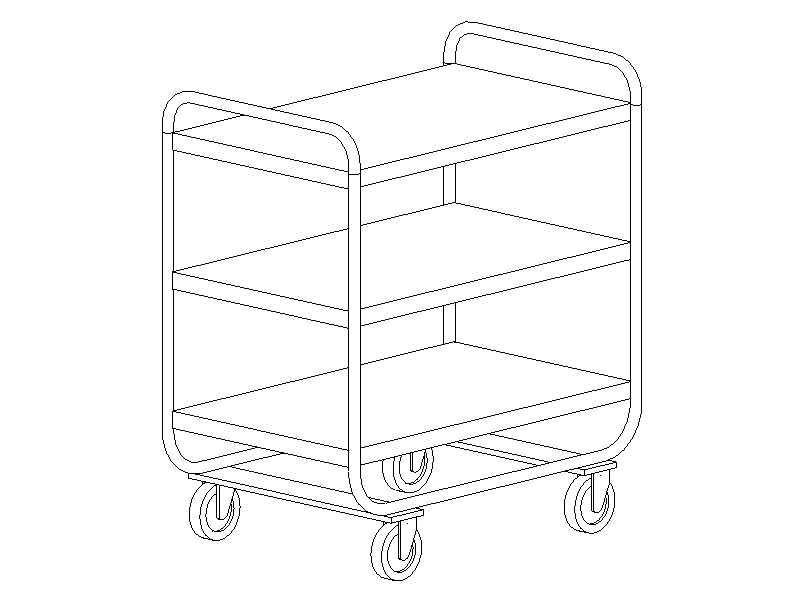 BIM HEALTHCARE REVIT FAMILIES Utility Carts