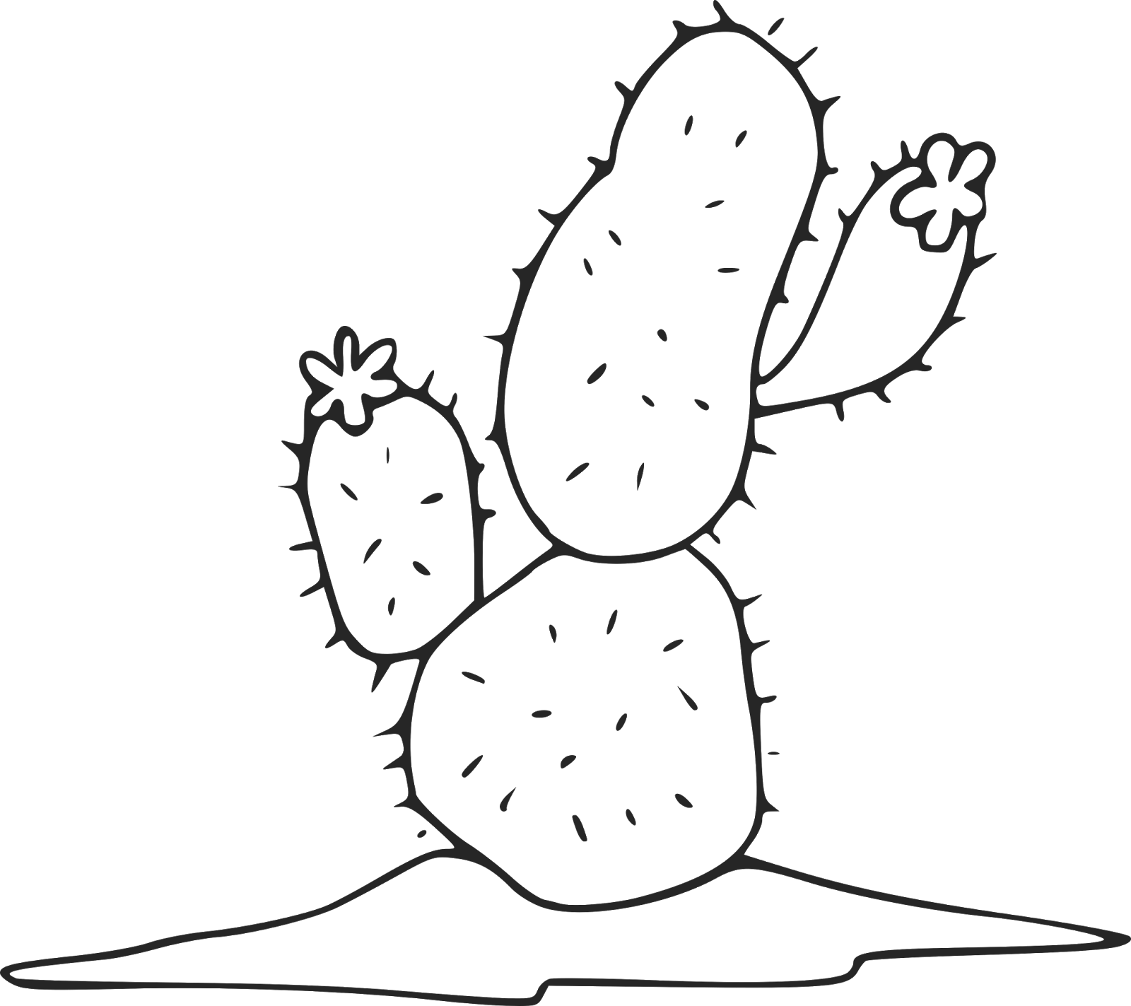 Cactus coloring pages and printables