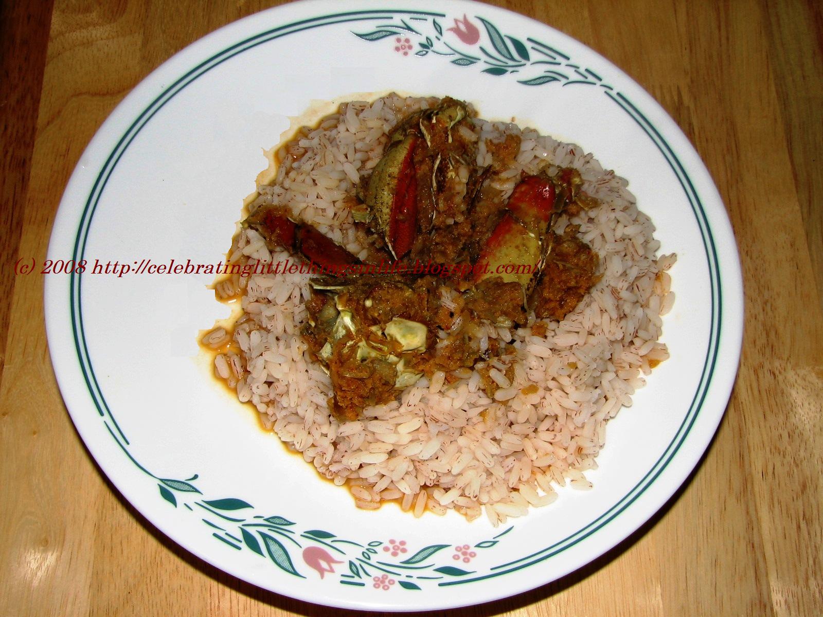 Celebrating Little Things In Life Konkani Crab Curry / Kurle Randayi
