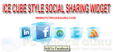 Ice Cube Style Social Sharing Widget For Blogger