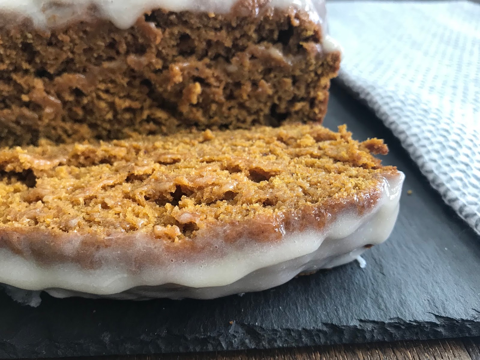 Pumpkin Bread w/ Cream Cheese Glaze