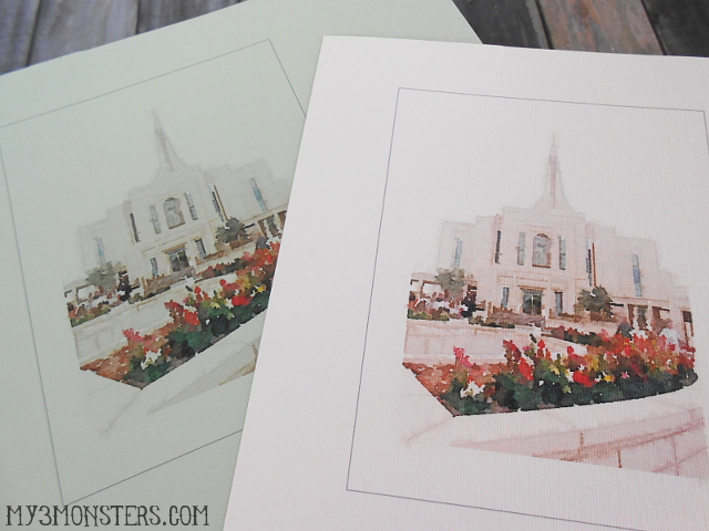 Free Printable Watercolor Image of the Gilbert LDS Temple at /
