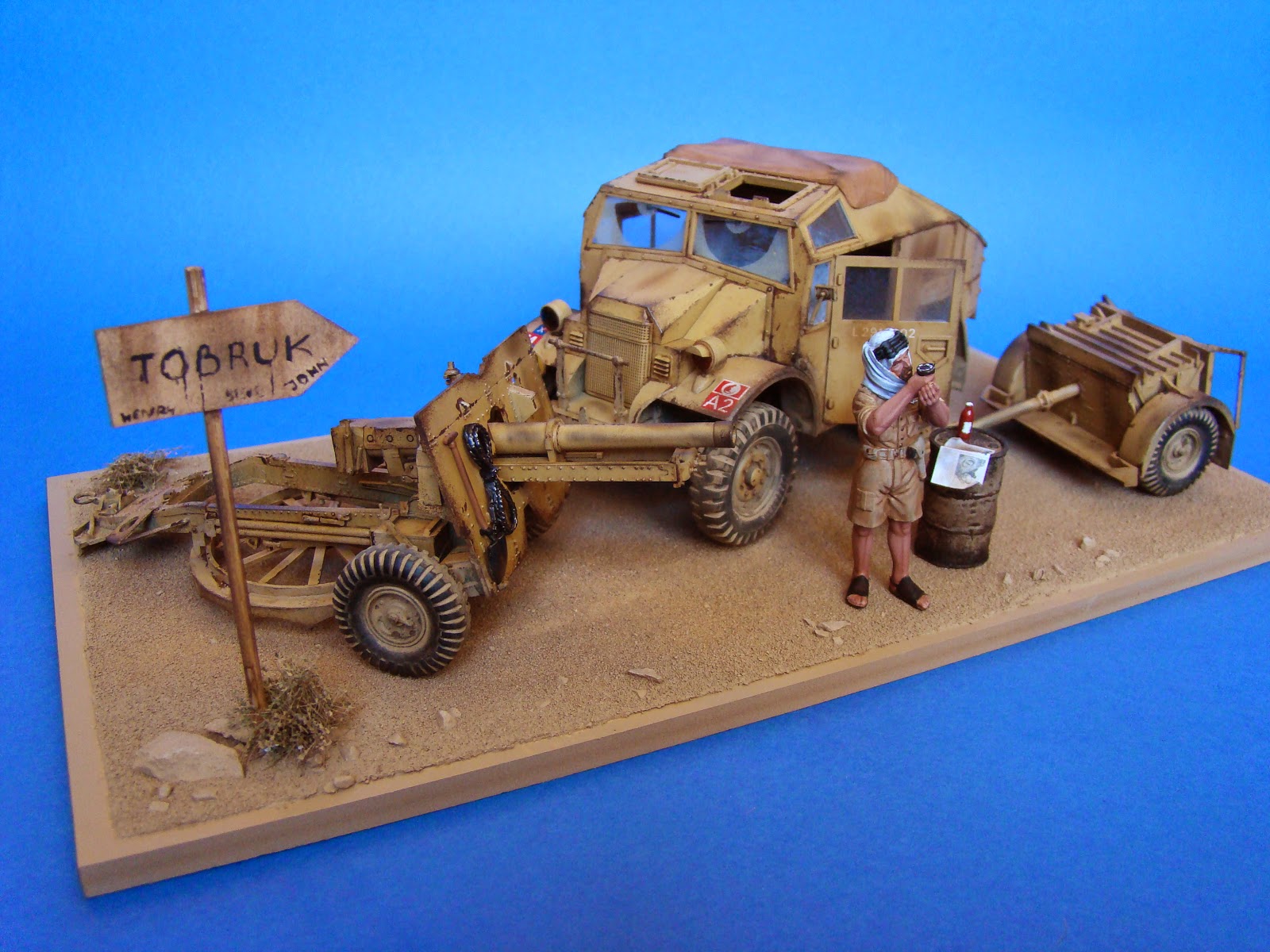 MY mini WORLD 58. DIORAMA WORLD WAR II WAR IN THE DESERT (NORTH
