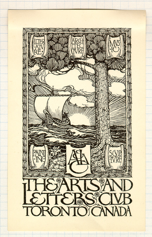 Canadian Bookplates The Arts and Letters Club Toronto