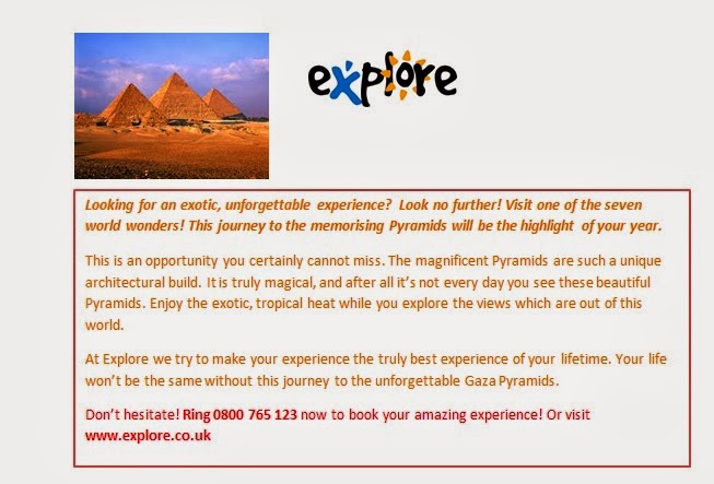 Write a paragraph of 10 lines describing egypt as a tourist place to your american friend picture