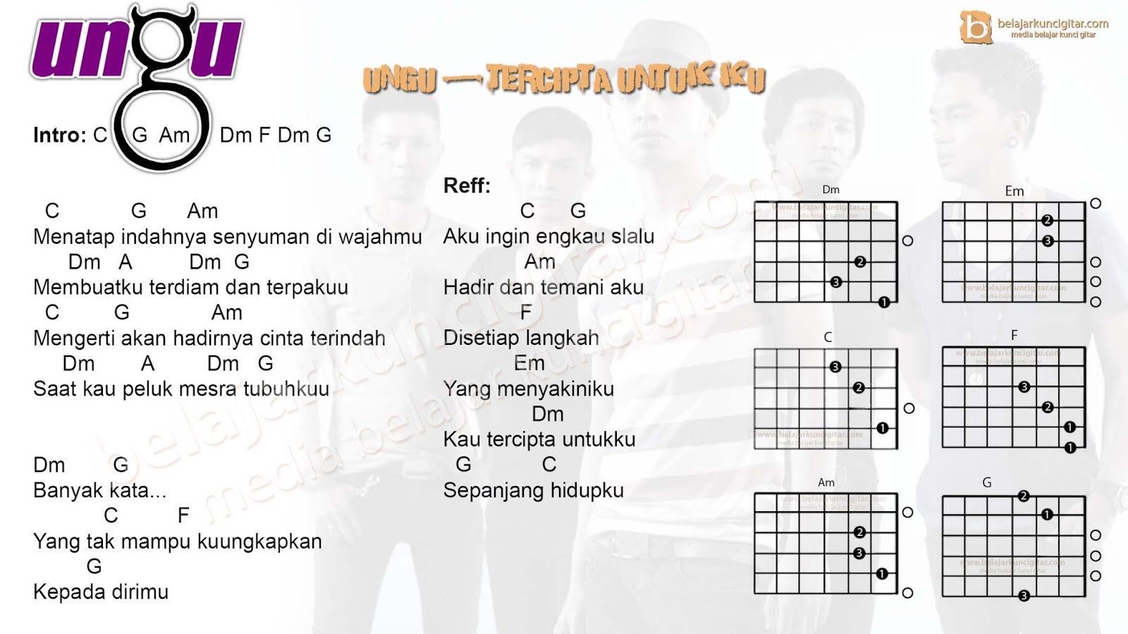 Chord Gitar Menatap Indahnya Senyuman Di Matamu