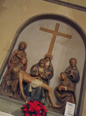 Basilica dell'Osservanza di Siena: Pietà con cinque Santi tardo Quattrocento primo Cinquecento.