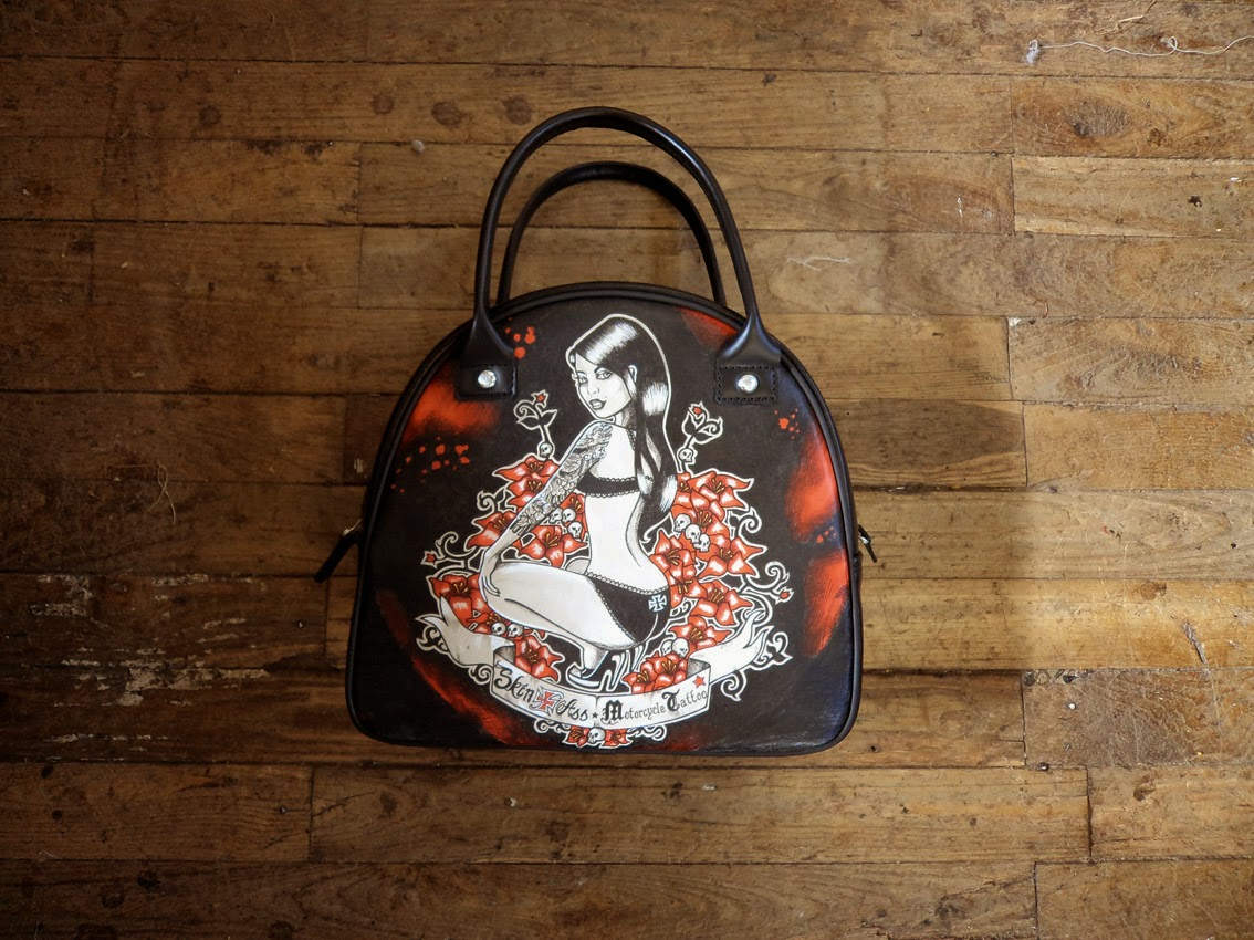 Motorcycle Tattoo Pin up bag