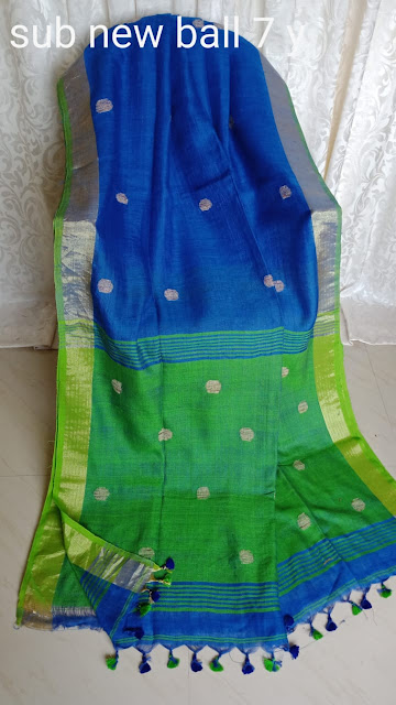 100 count butti design lenin sarees online