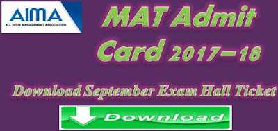 MAT Admit Card 2017-18 MAT Admit Card