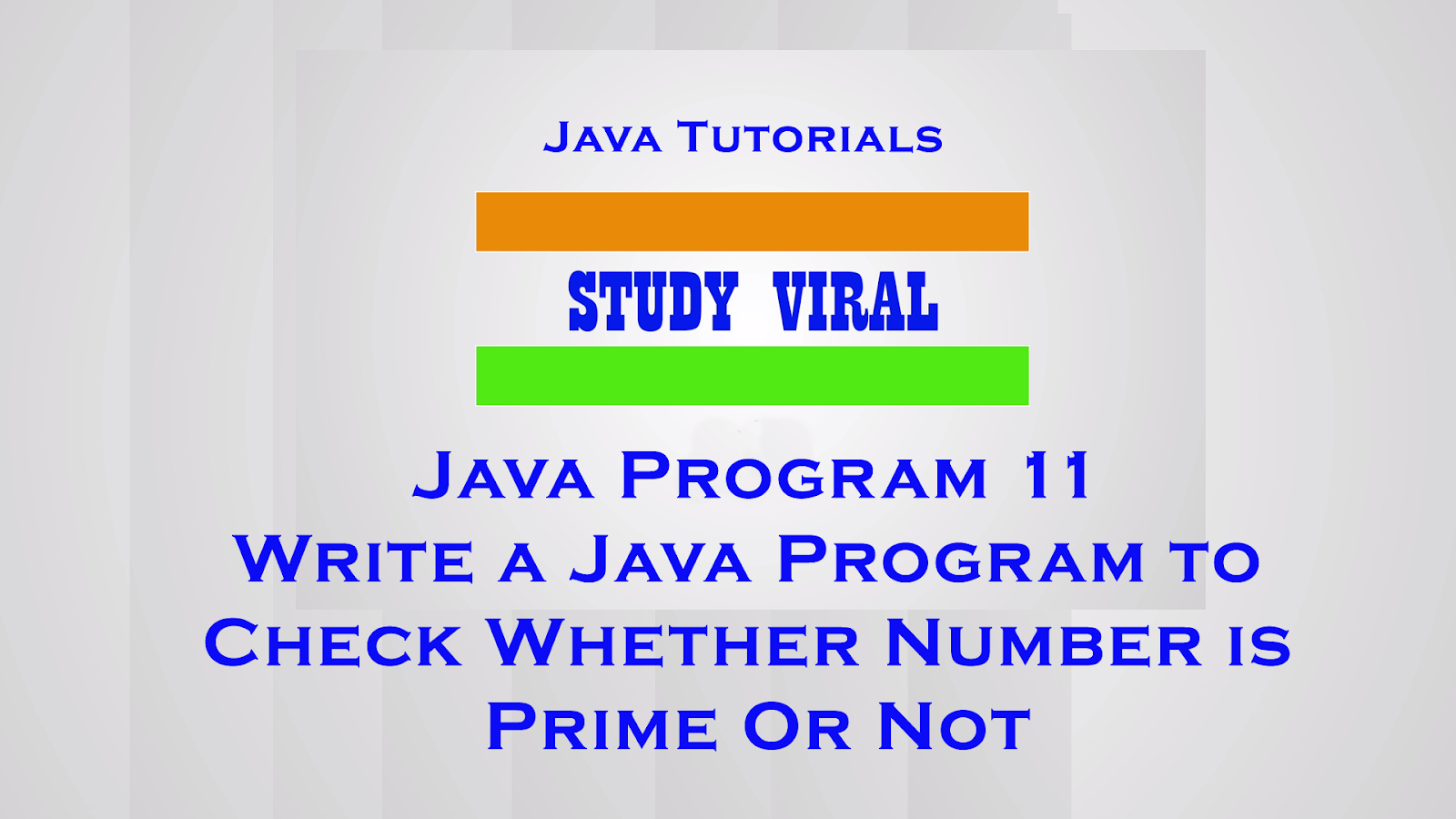 Java Program 11 - Check the given number is a prime number or not in ...