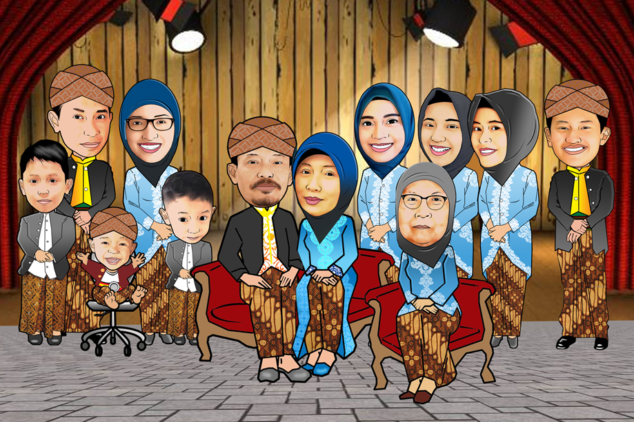 PESAN KARIKATUR MURAH Karikatur Keluarga Besar