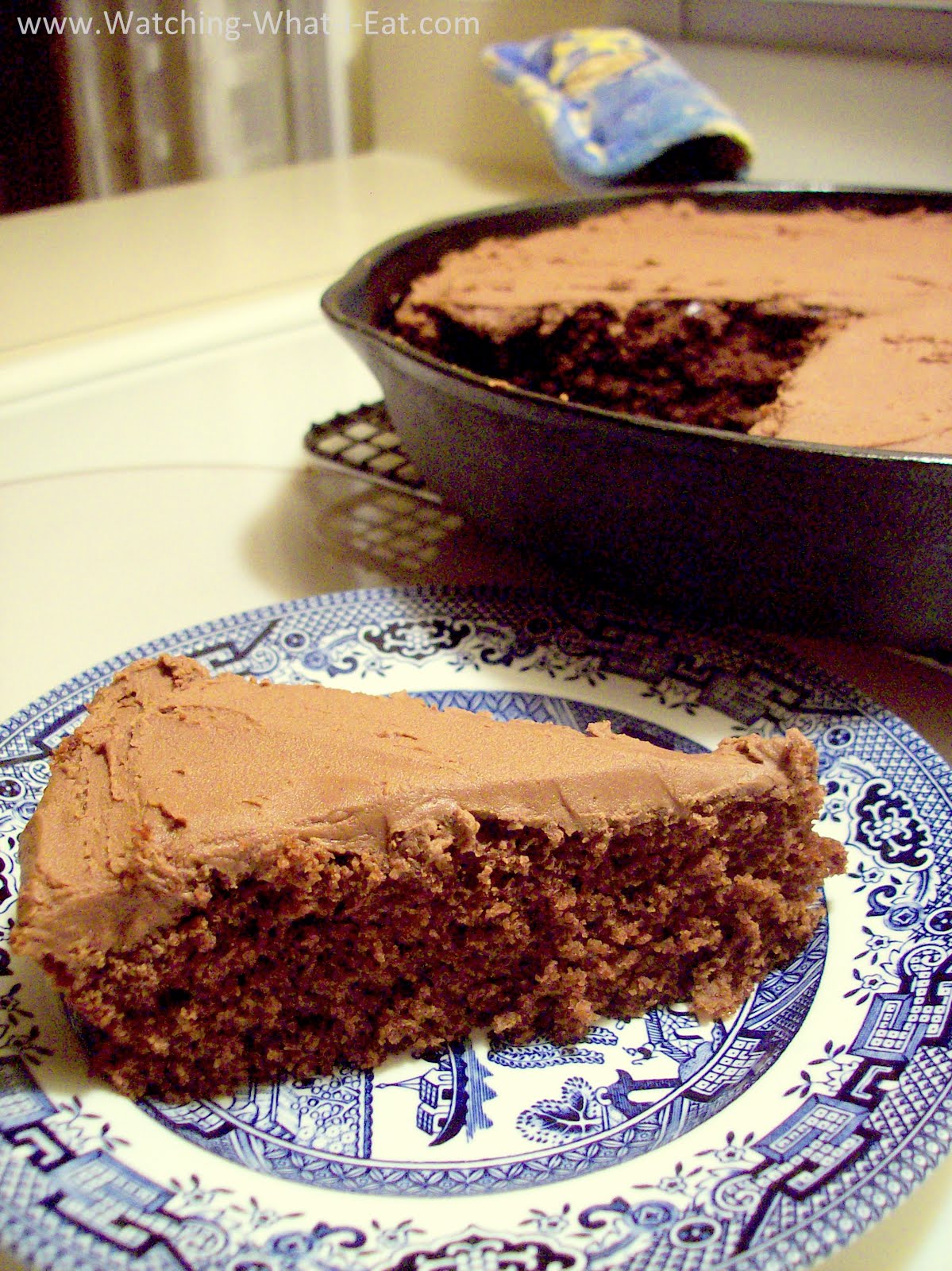 Chocolate Skillet Cake aka 'Poor Man's Cake' or 'Wacky Cake'