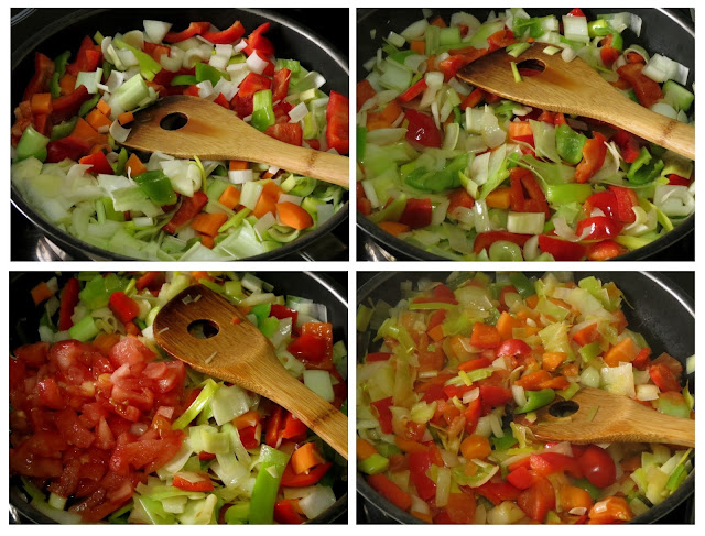 Salteando las verduras Salteando las verduras