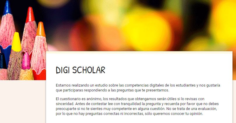 Digi Scholar. Estudio competencias digitales no universitarios